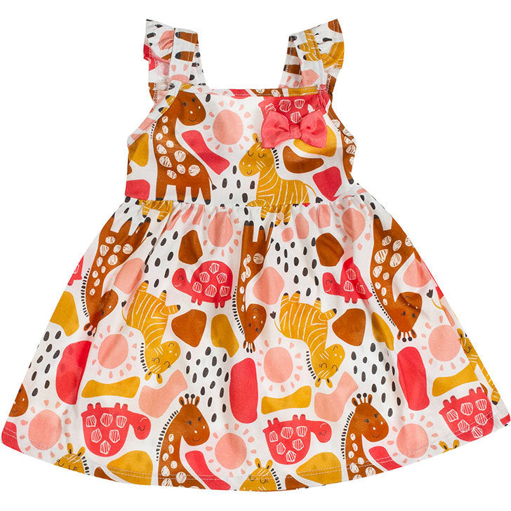 Vestido Kyly Infantil Menina Safari