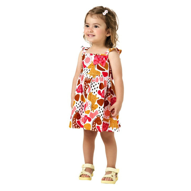 Vestido Kyly Infantil Menina Safari