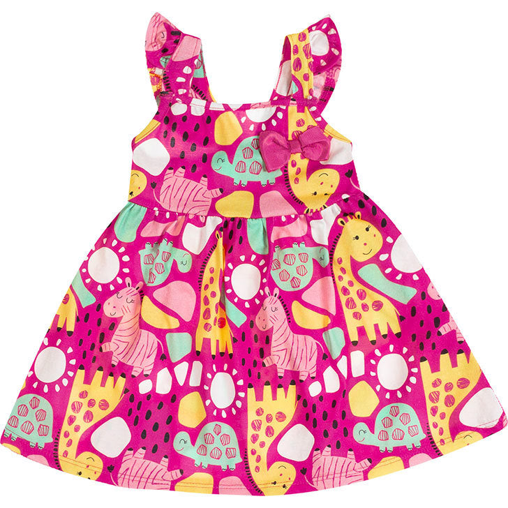 Vestido Kyly Infantil Menina Safari