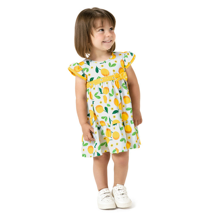 Vestido Kyly Limão Com Laço
