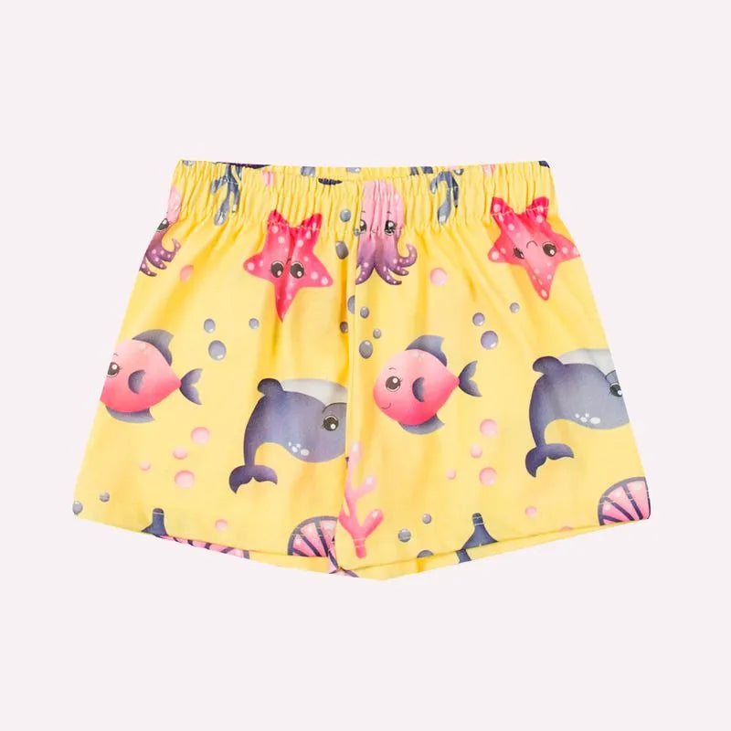 Conjunto Infantil Meninas Kyly Amiguinhas Fundo do Mar
