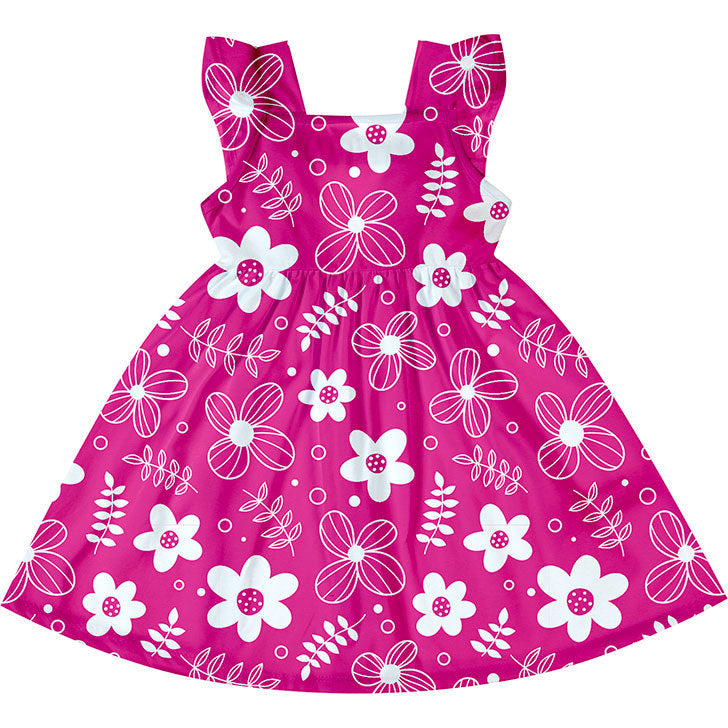 Vestido Infantil Floral Estilo Princesa Festa Casual Confortável