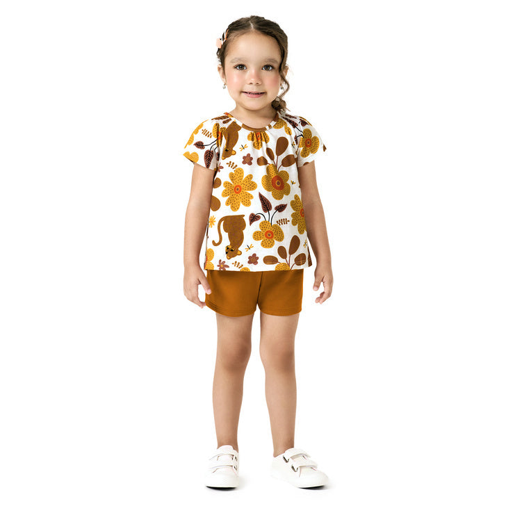 Conjunto Kyly Floral E Onçinha