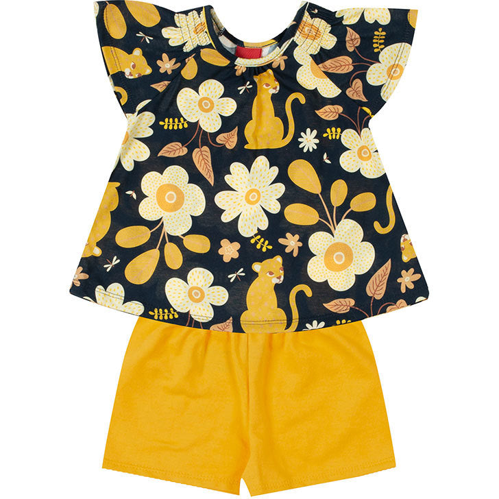 Conjunto Kyly Floral E Onçinha