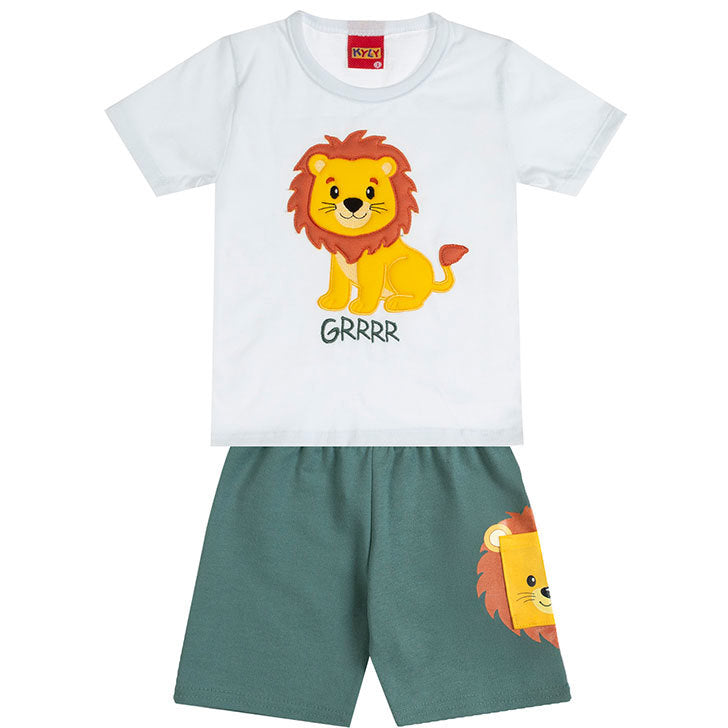 Conjunto Kyly Infantil Leão Grrrr