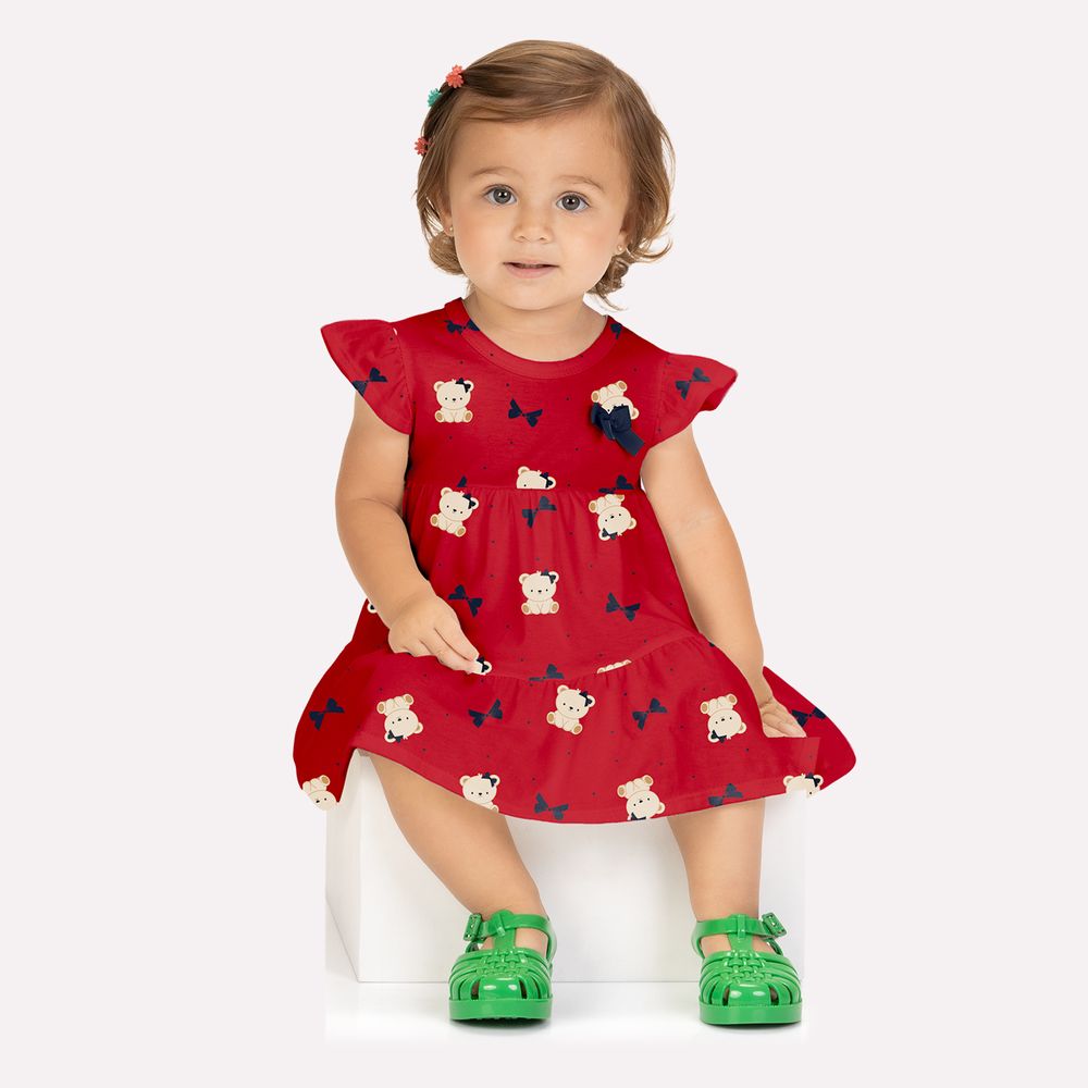 Vestido Body Kyly Ursinhos e Lacinhos