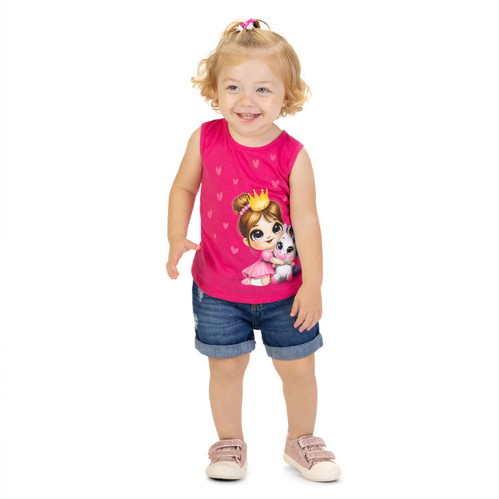 Regata Feminina Kyly Menina e Unicornio