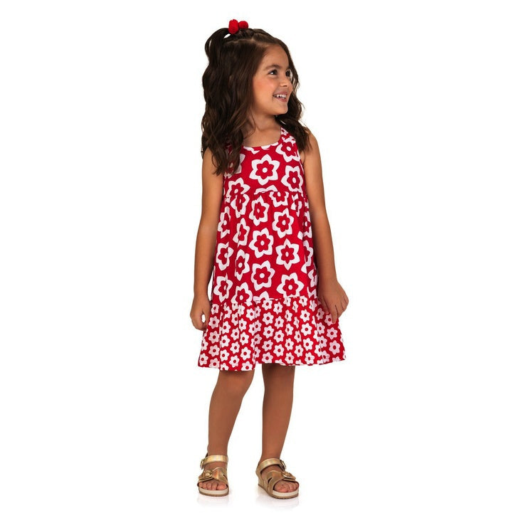 Vestido Infantil Kyly Floral com Babado