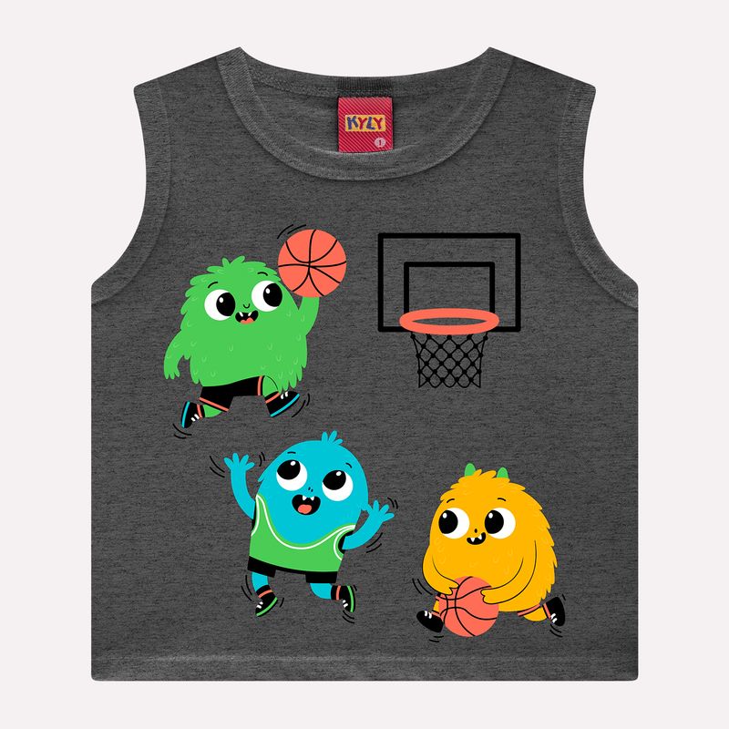 Conjunto Infantil Masculino Kyly Monstrinhos no Basquete