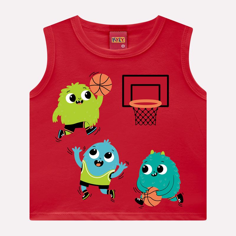 Conjunto Infantil Masculino Kyly Monstrinhos no Basquete