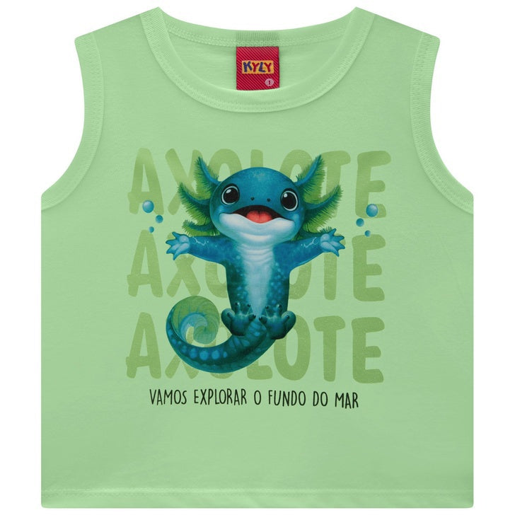 Conjunto Masculino Kyly Axolote Vamos Explorar O Fundo Do Mar