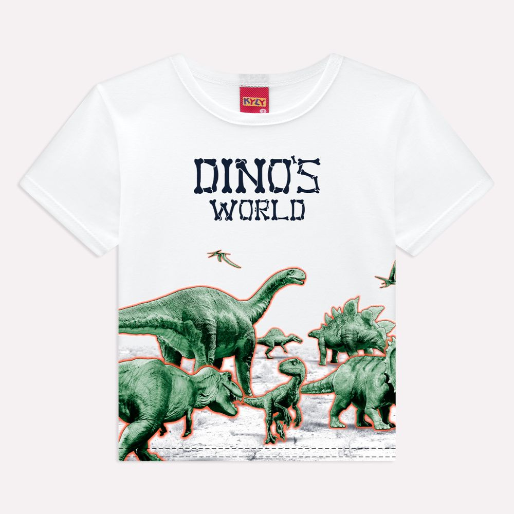 Camiseta Infantil Masculina Kyly Dinos World