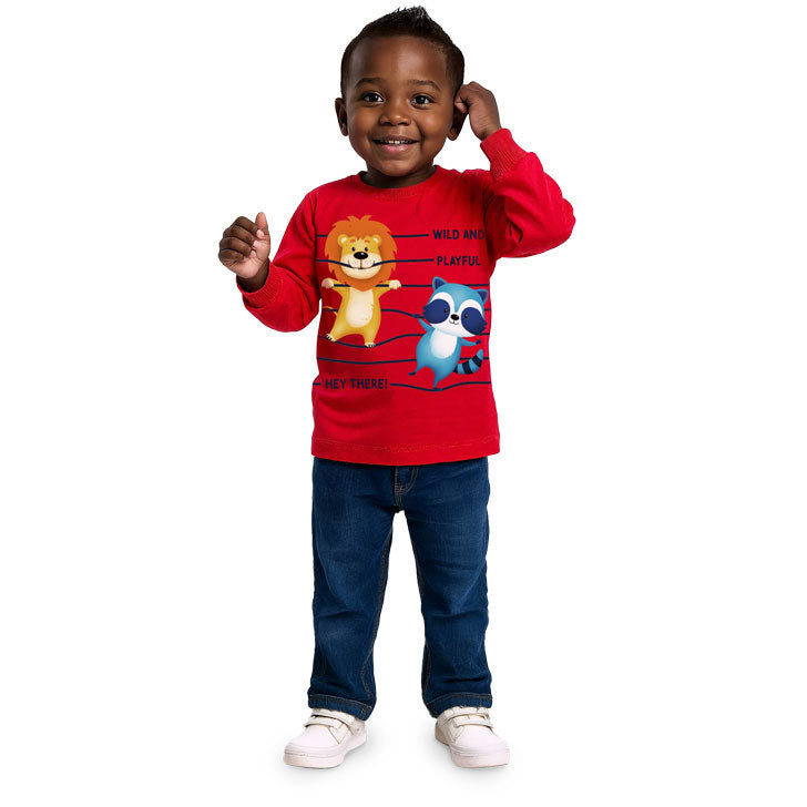 Camiseta Manga Longa Masculina Kyly Wild and Playful