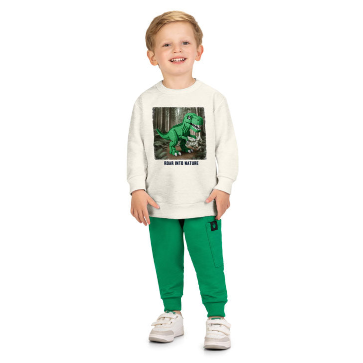 Conjunto Infantil Masculino Kyly Moletom Peluciado Roar Into Nature