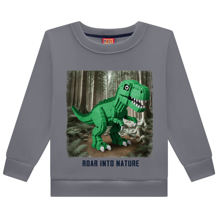 Conjunto Infantil Masculino Kyly Moletom Peluciado Roar Into Nature