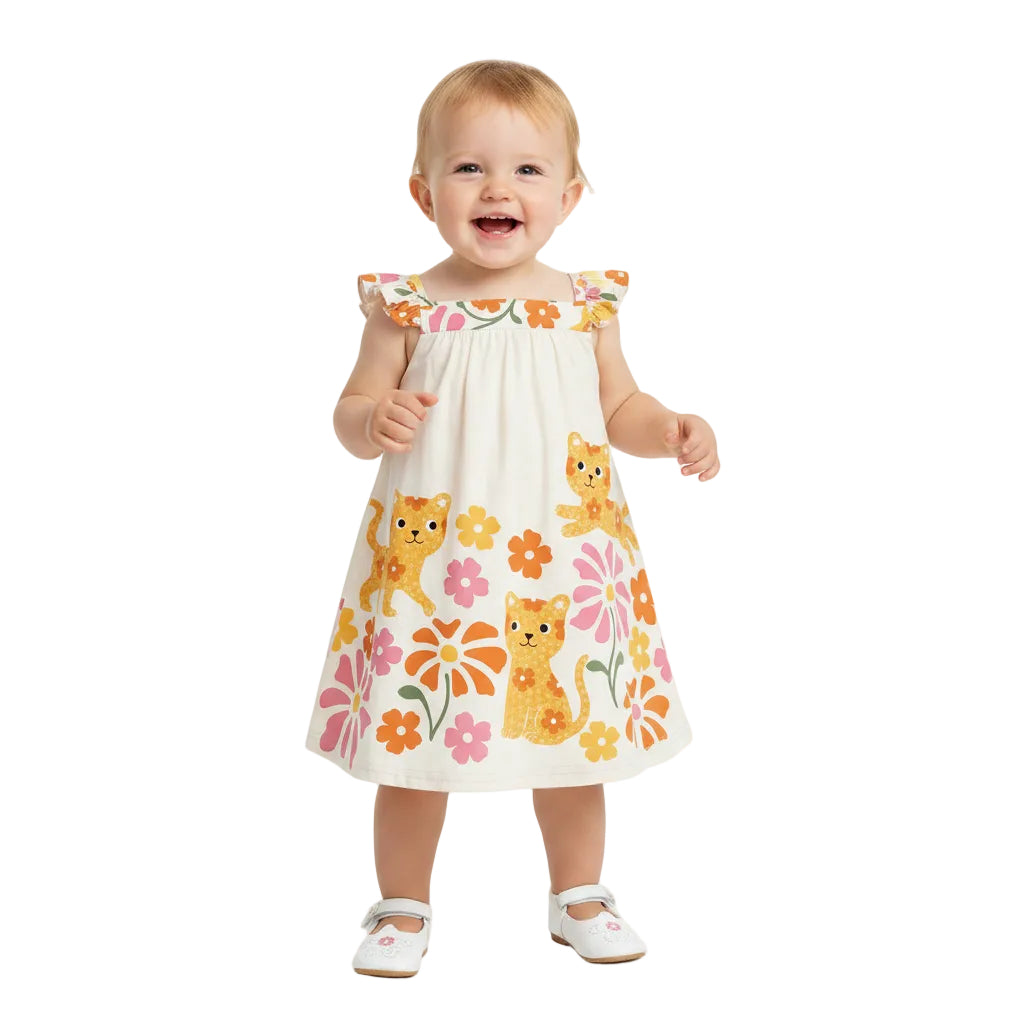 Vestido Infantil Feminino Kyly Oncinha Florida