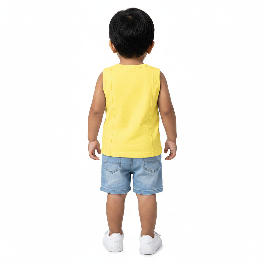 Camiseta Regata Infantil Masculina Kyly Tubarão Ride The Wave Algodão