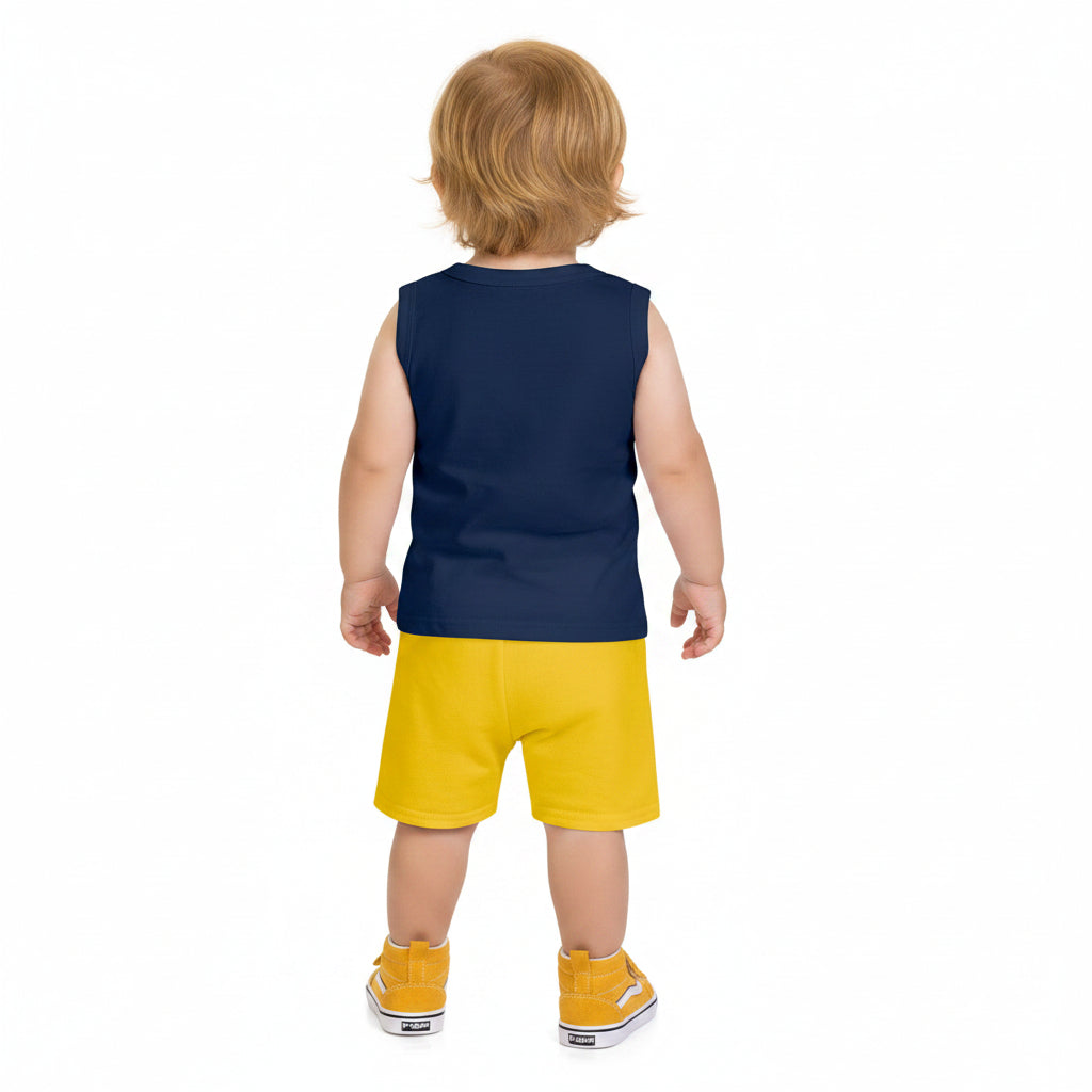 Conjunto Infantil Masculino Kyly The Jungle Regata e Bermuda