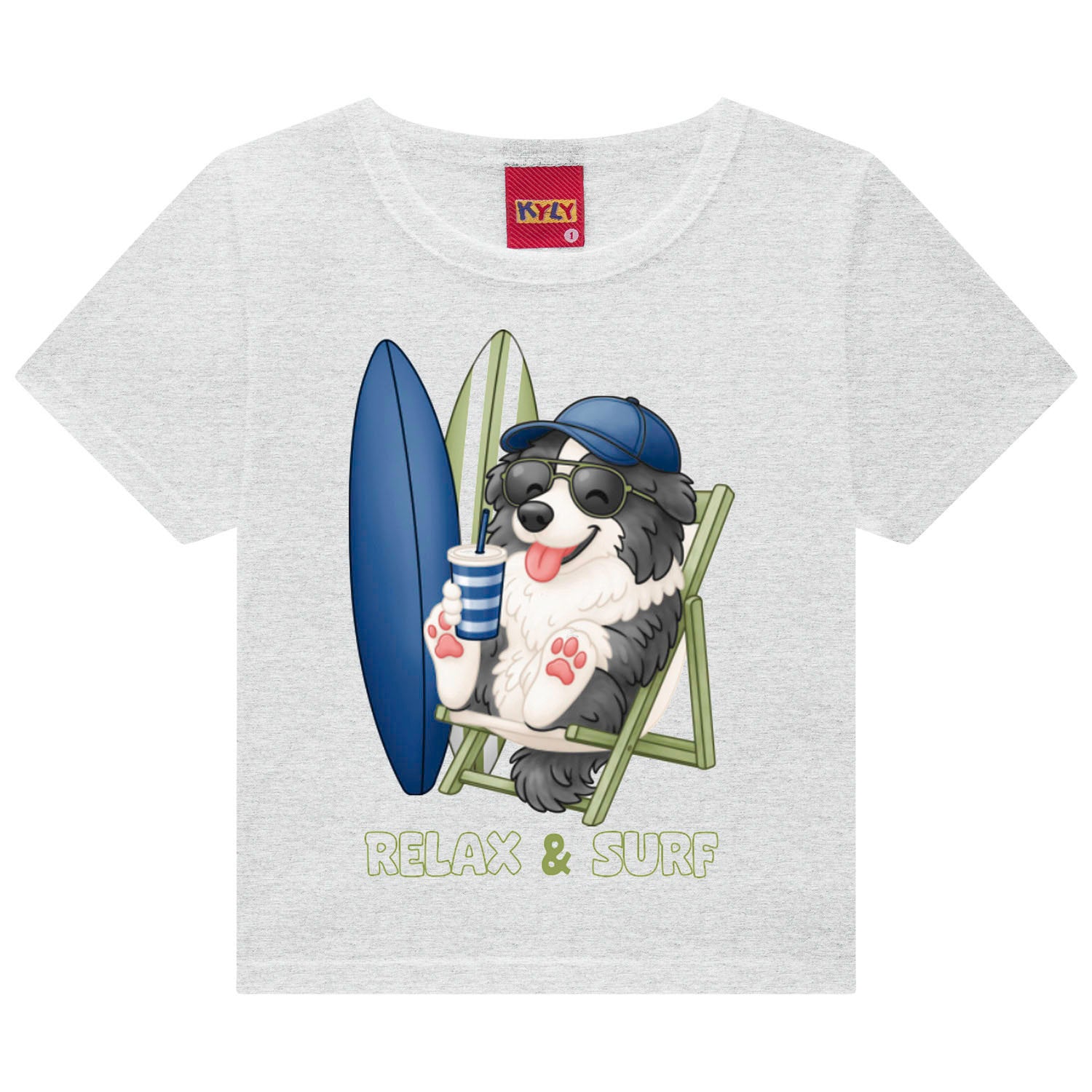 Conjunto Infantil Masculino Kyly Relax & Surf - Camiseta + Short Confort