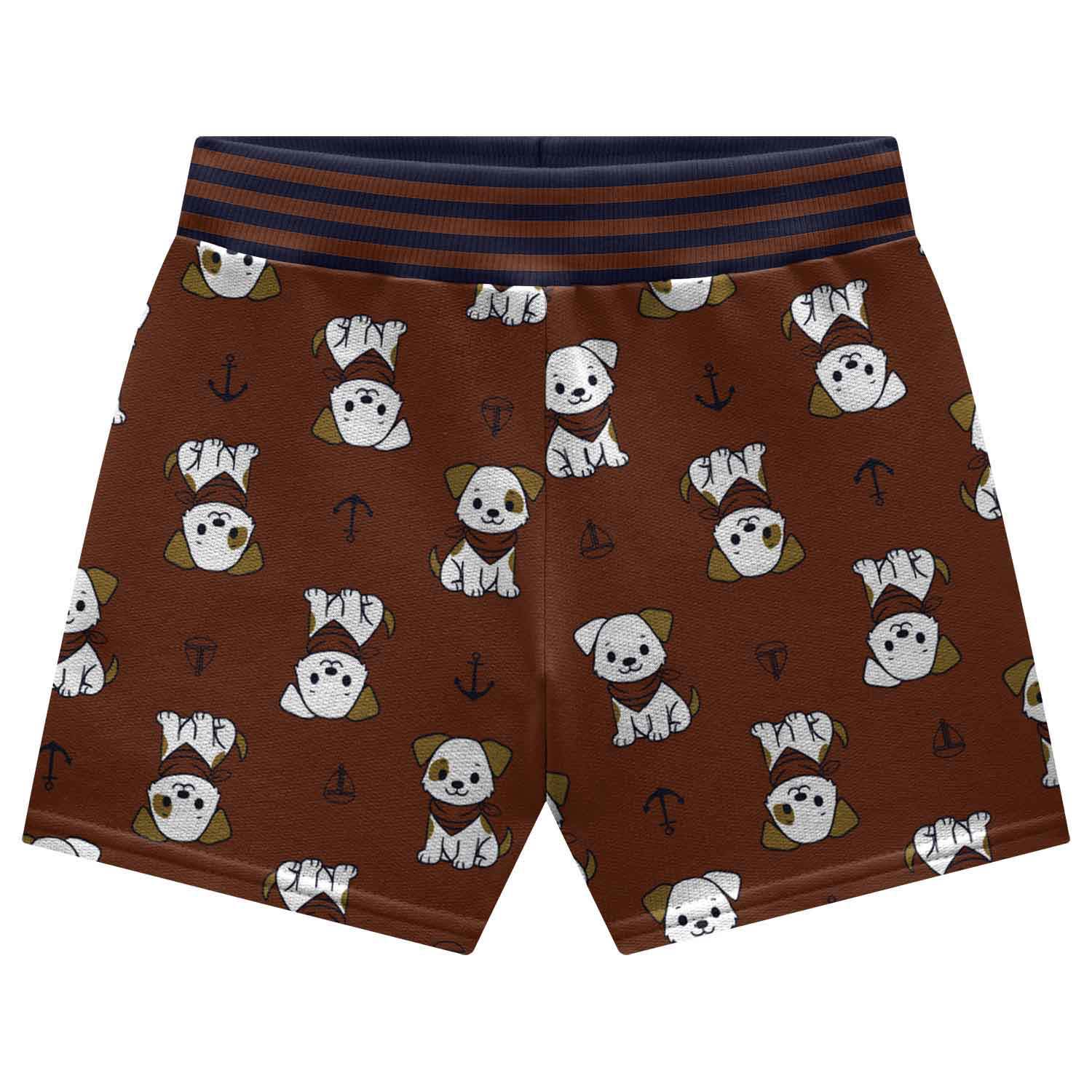 Conjunto Infantil Masculino Kyly Cachorrinho Bordado Camiseta e Bermuda