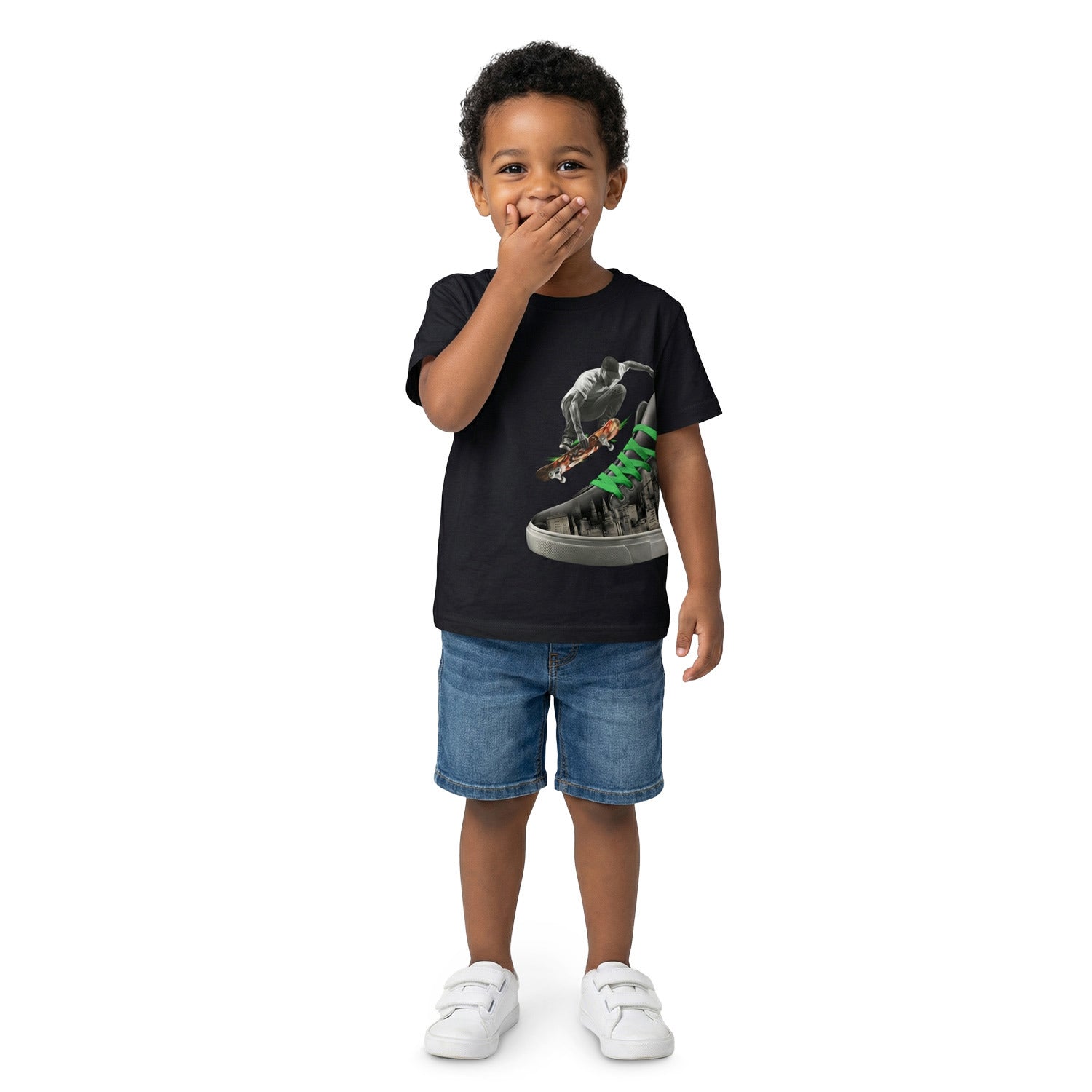 Camiseta Infantil Masculina Kyly Skate e Tênis em 100% Algodão