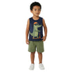 Conjunto Infantil Masculino Kyly Jacaré no Patinete Regata e Bermuda