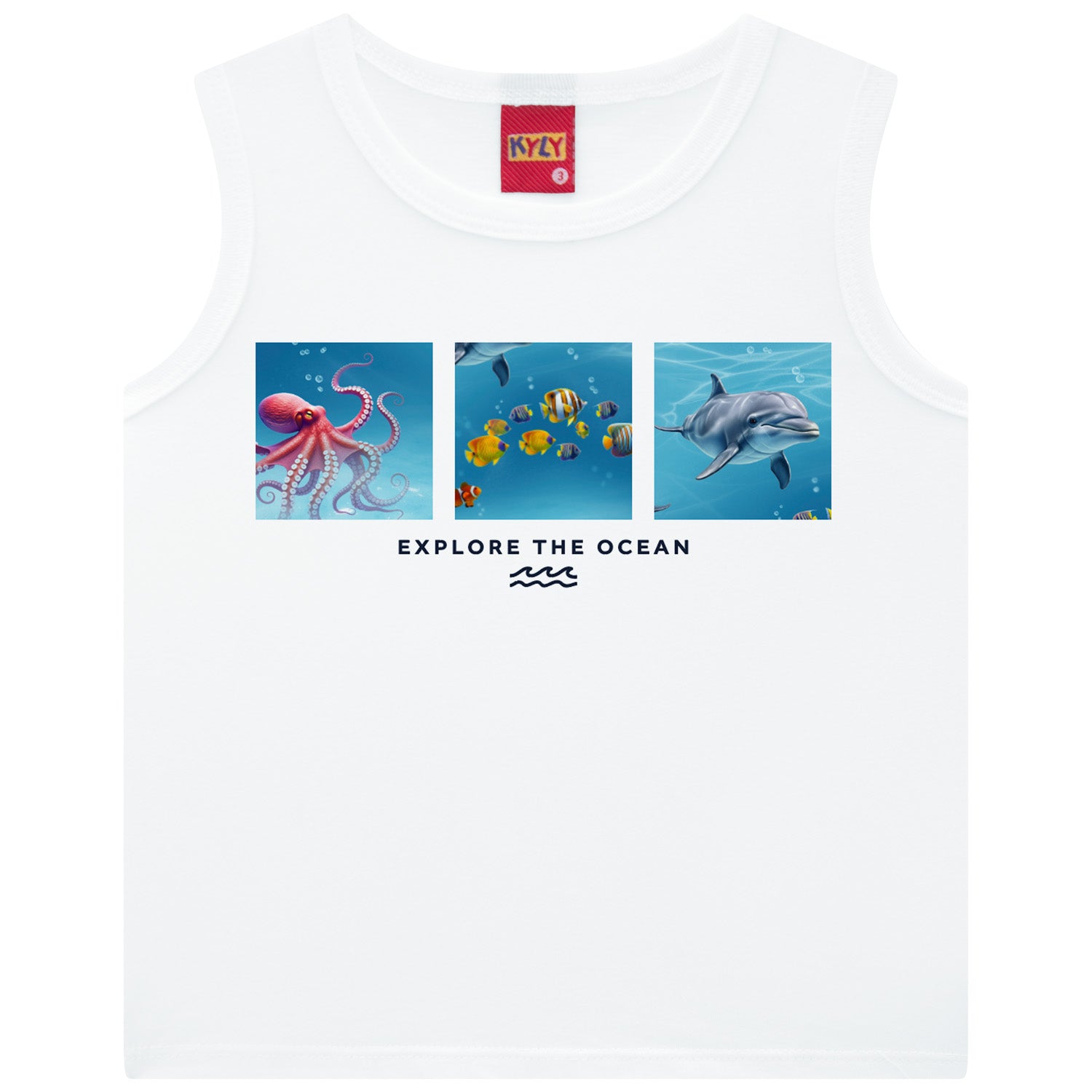 Conjunto Infantil Masculino Kyly Explore The Ocean Regata e Bermuda