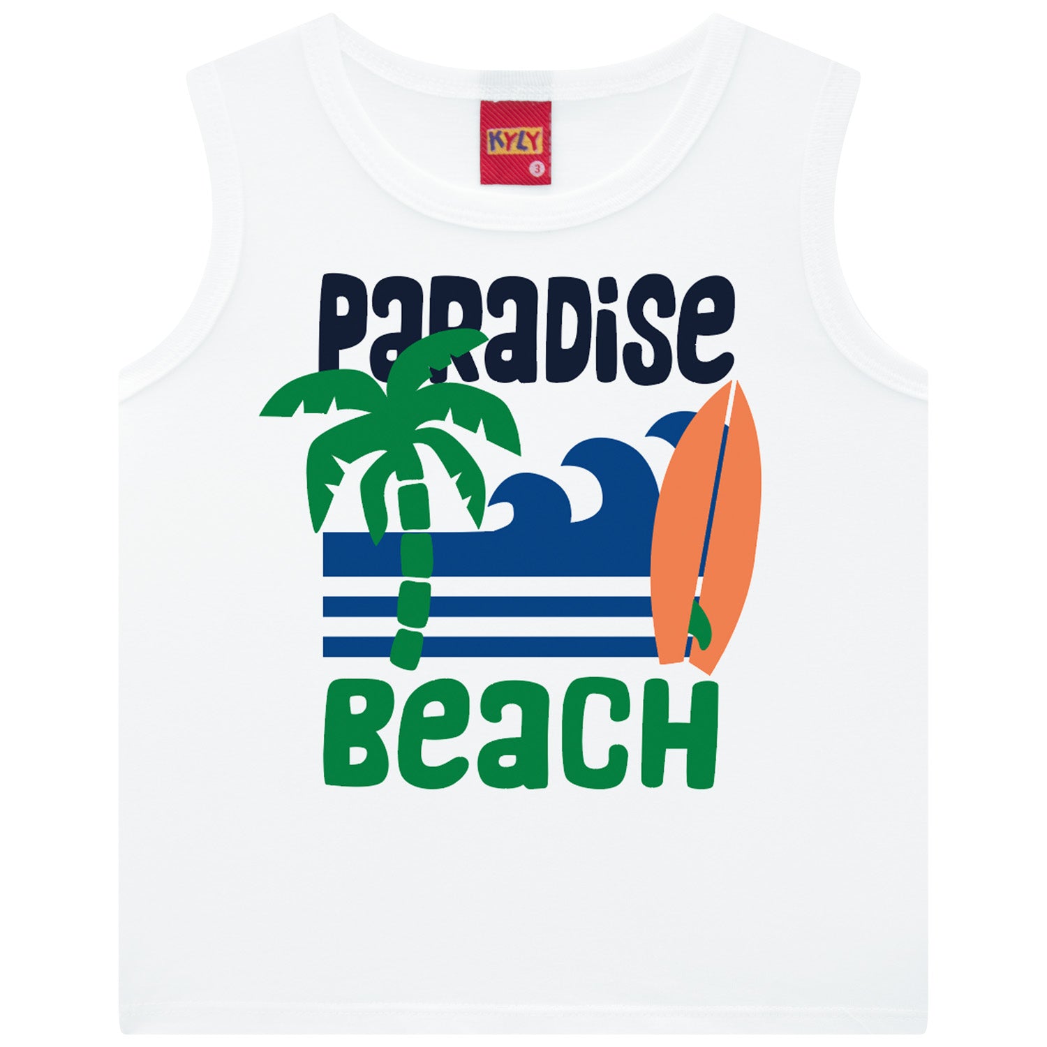 Conjunto Infantil Masculino Kyly Paradise Beach Regata e Bermuda