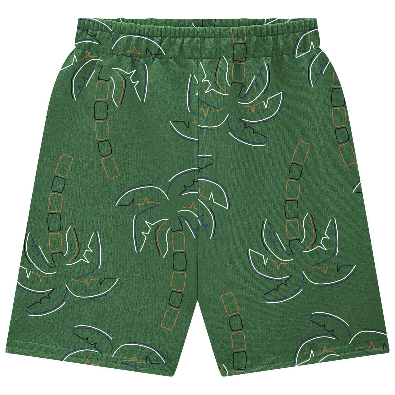Conjunto Infantil Masculino Kyly Paradise Beach Regata e Bermuda