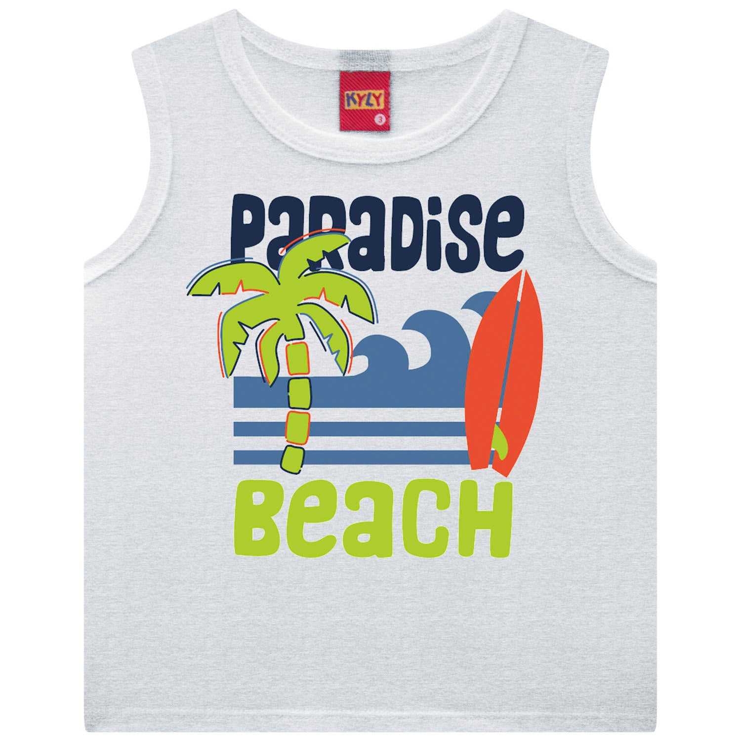 Conjunto Infantil Masculino Kyly Paradise Beach Regata e Bermuda