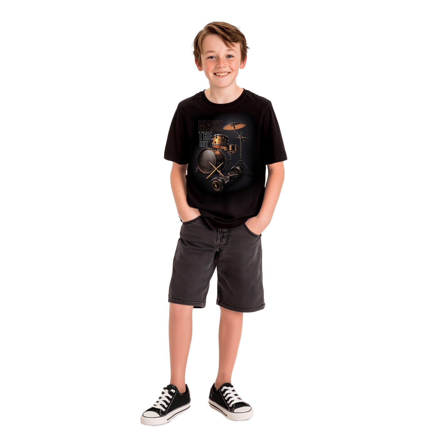 Camiseta Infantil Masculina Kyly Make The Hit Algodão