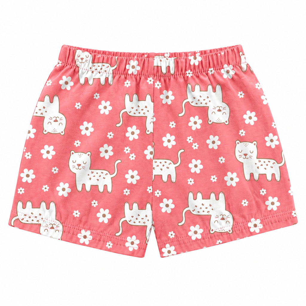 Conjunto Feminino Kyly Bebê Blusa e Short Oncinha