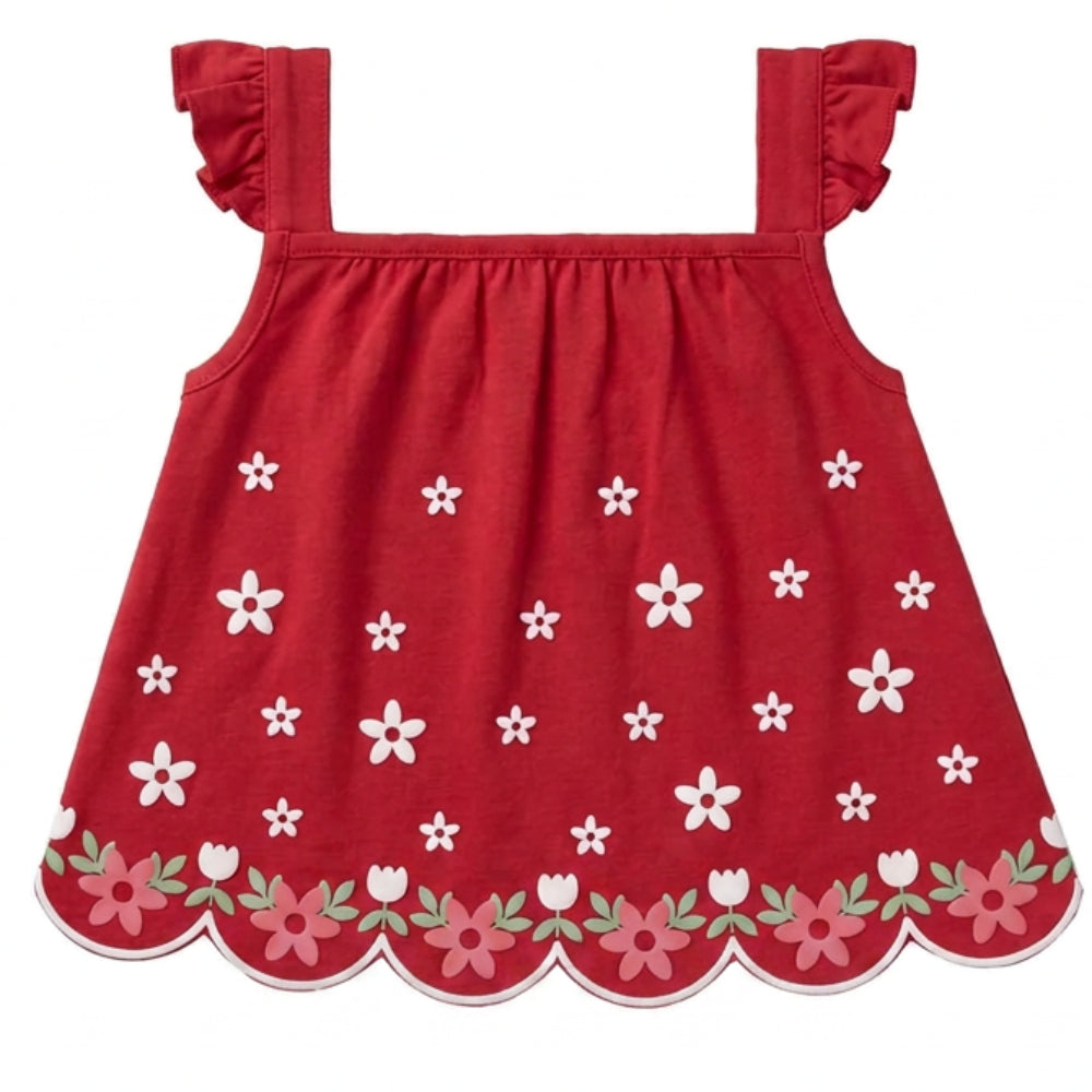 Conjunto Infantil Feminino Regata e Short Kyly Florzinhas