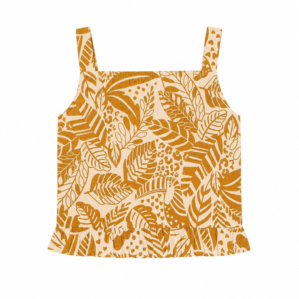 Conjunto Infanto-Juvenil Feminino Kyly Estampa Folhas