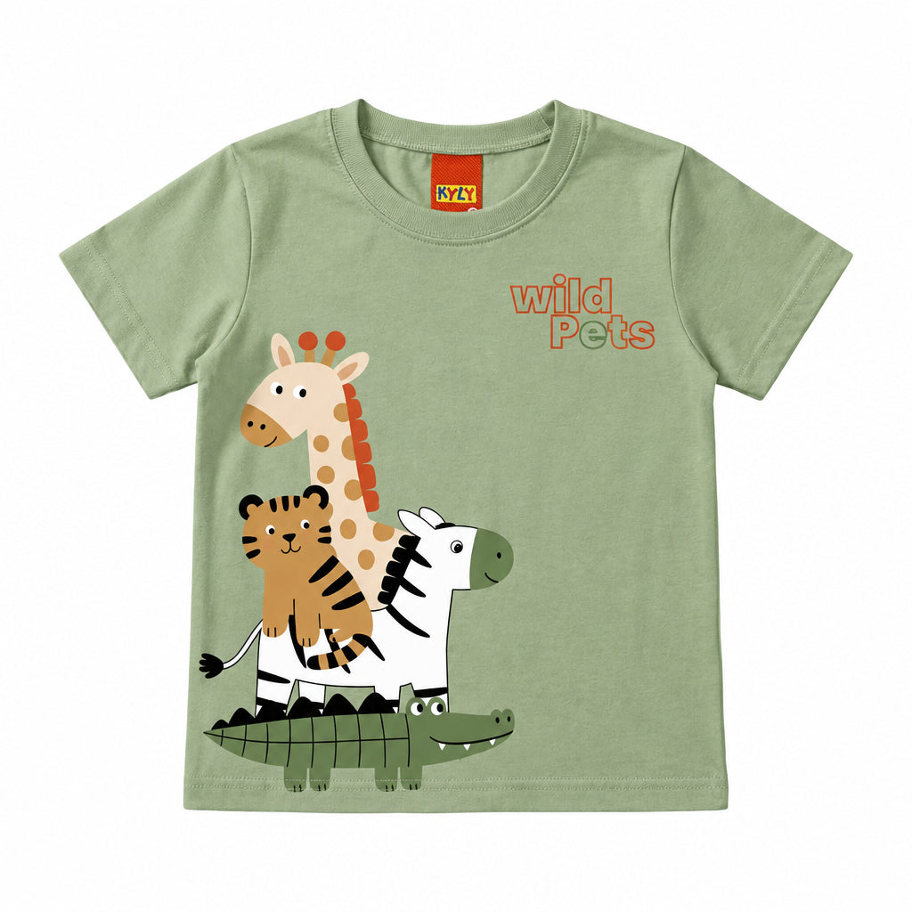 Conjunto Infantil Masculino Bebê Kyly Safari Wild Pets