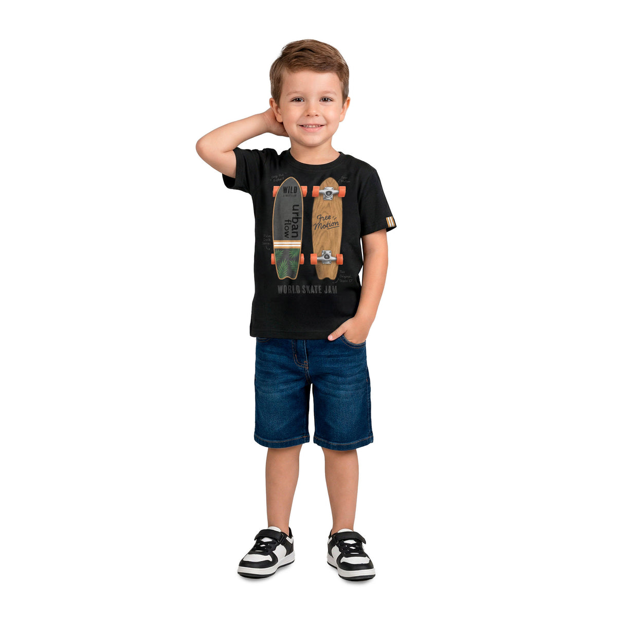 Camiseta Infantil Masculina Kyly Skate Urban Manga Curta