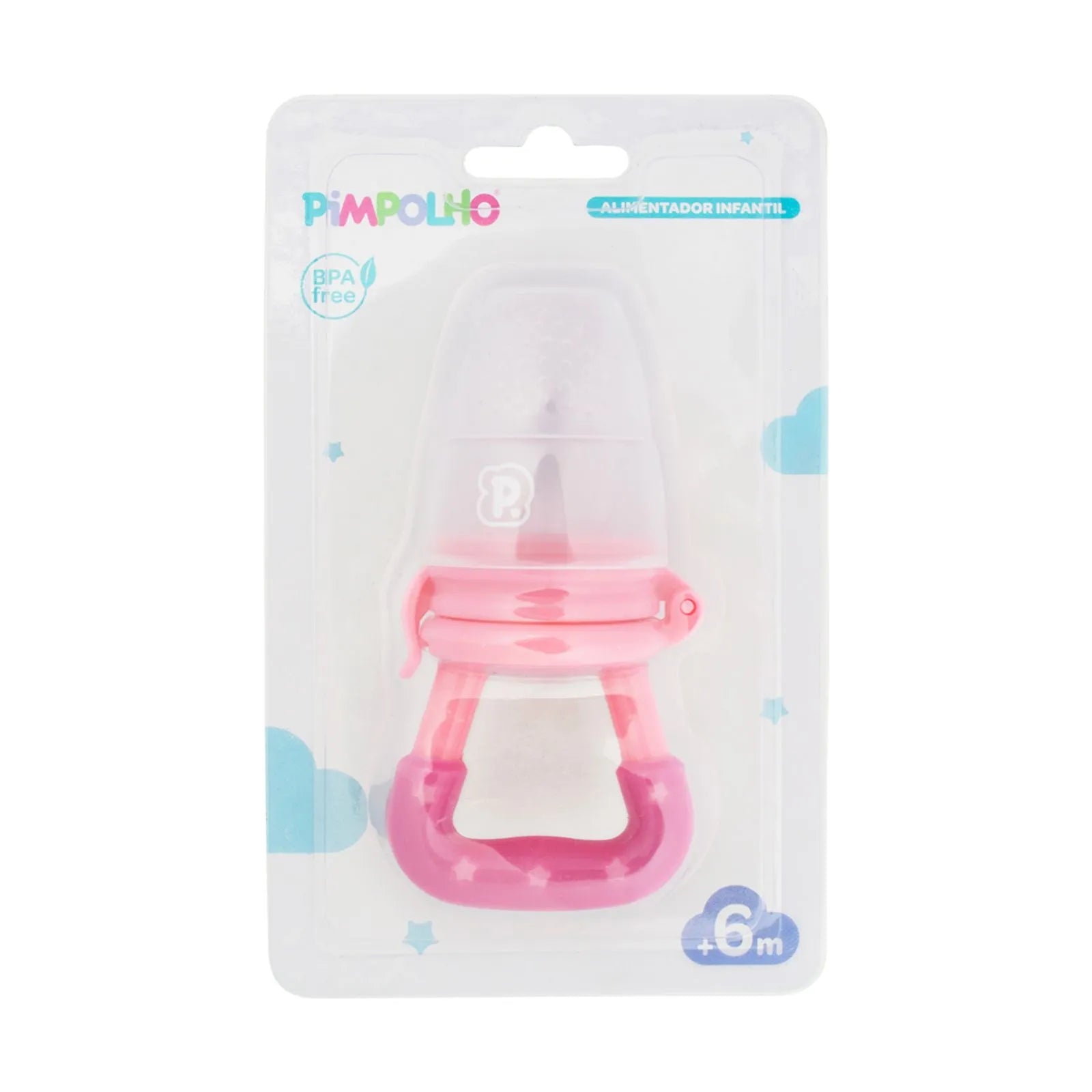 Porta Frutinhas Bebê Pimpolho Triangular Alimentadora Silicone +6 Meses