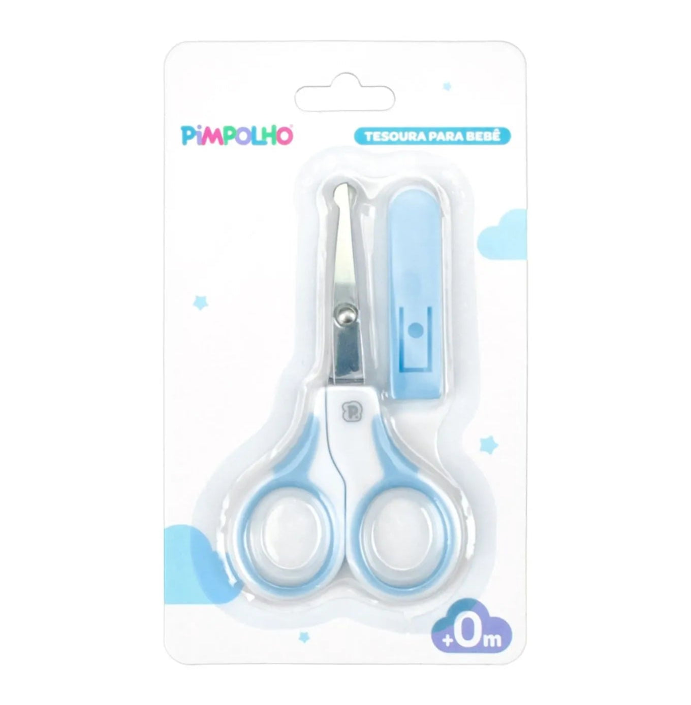 Tesoura Para Bebê Pimpolho Tampa Protetora +0 meses