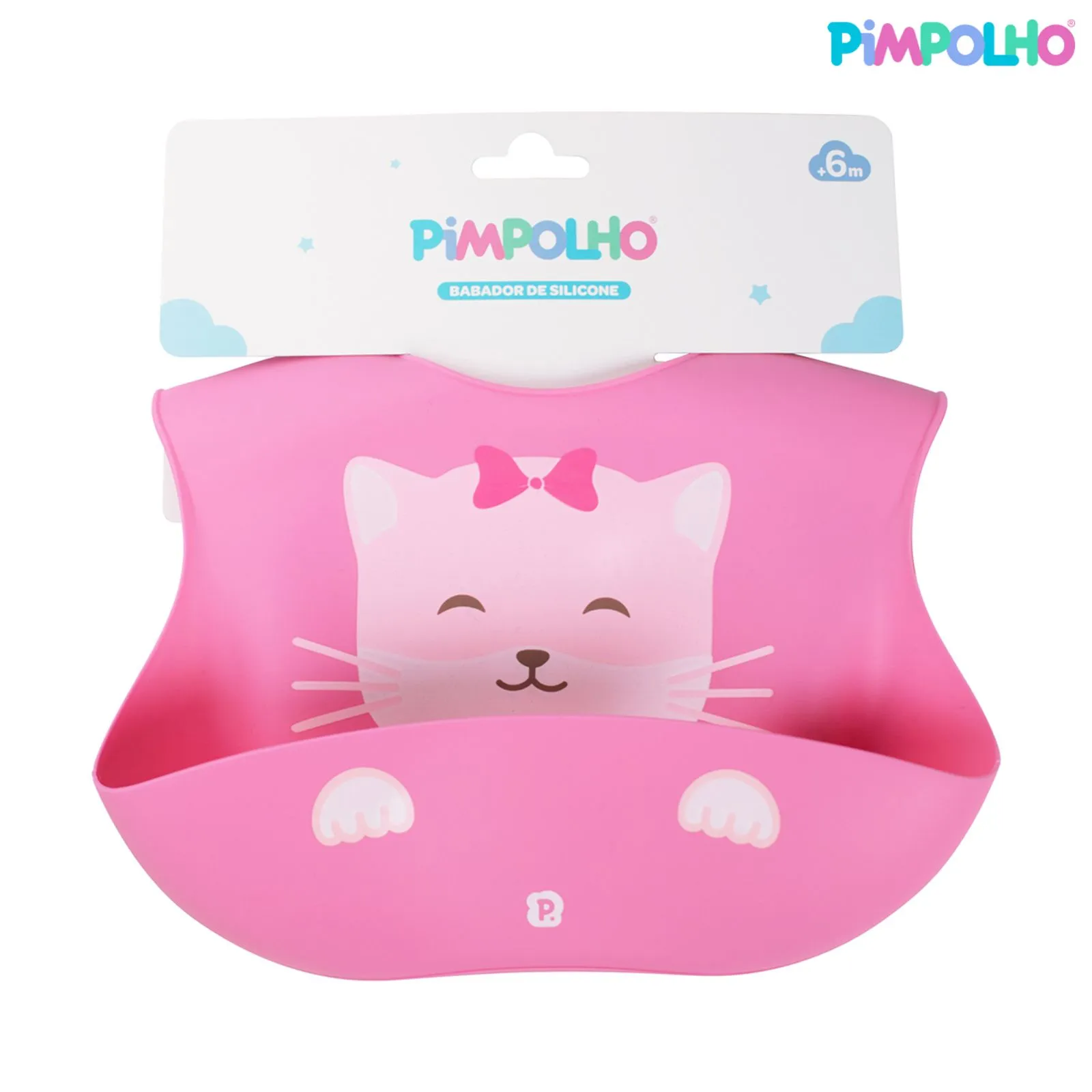 Babador de Silicone Pimpolho Infantil Ajustável Pega Migalhas