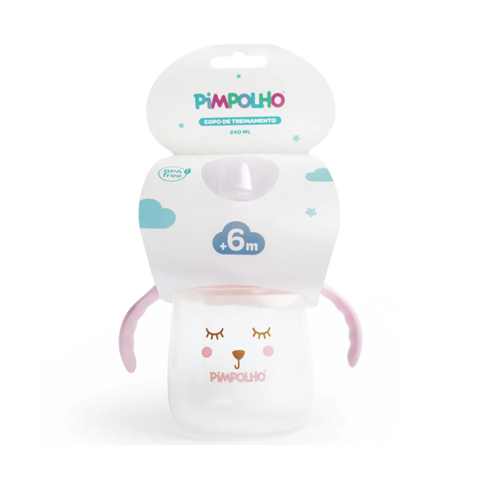 Copo Treinamento Pimpolho com Bico de Silicone e Tampa