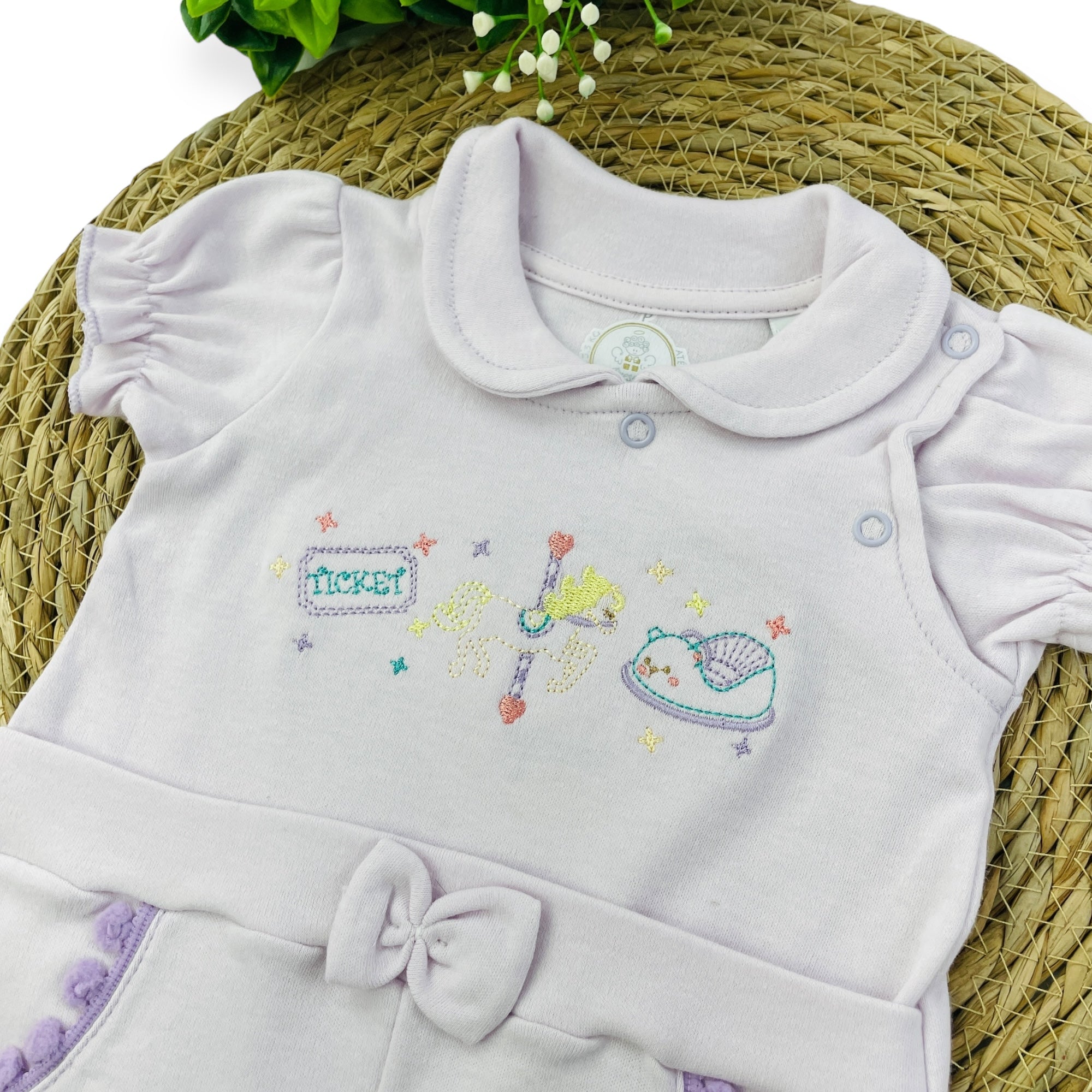 Macacão Presente De Anjo Bebê Menina Curto Circo