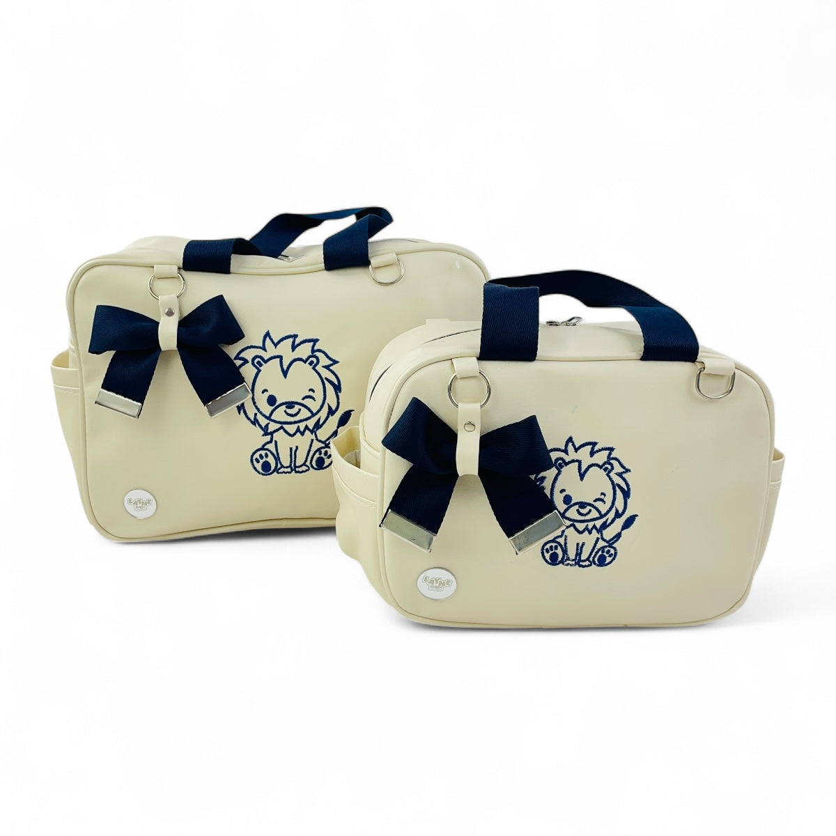 Kit Bolsas Layne Baby Bordada Perolada Leão 2 Pcs