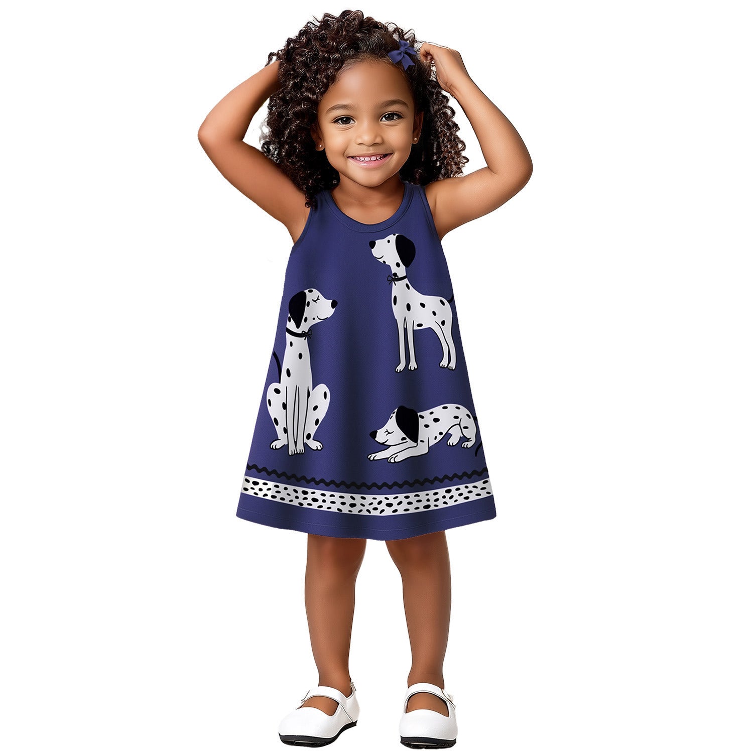 Vestido Kyly Infantil Menina Dalmatas Fofo E Estilo