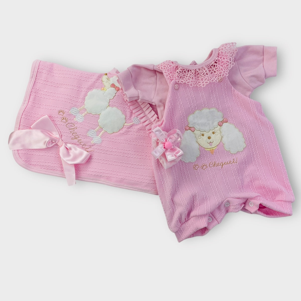 Saída Maternidade Djiele Tricot Ovelhinha 4 Peças