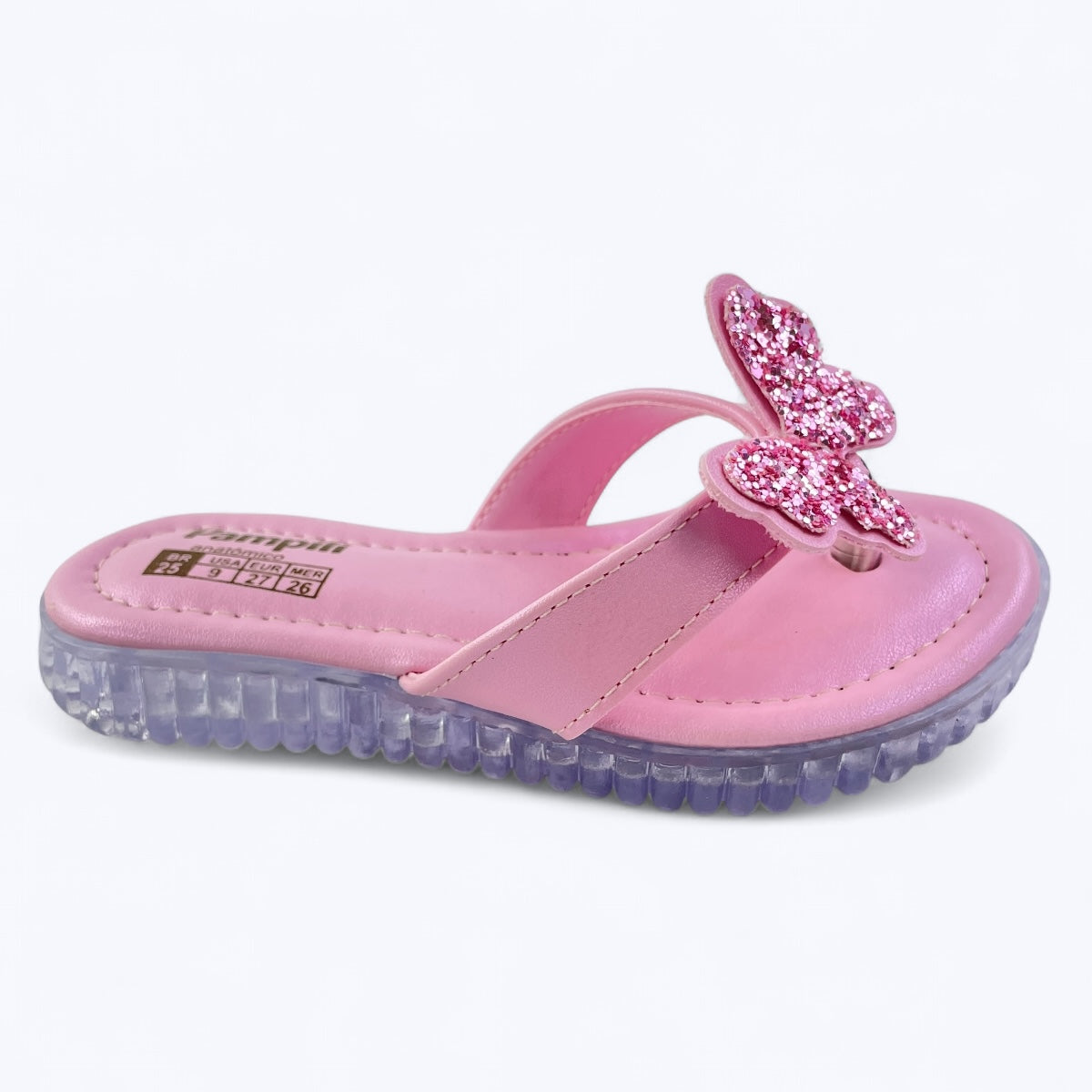 Sandália Chinelo Infantil Pampili Menina Borboleta Fashion Verão Bolsinha