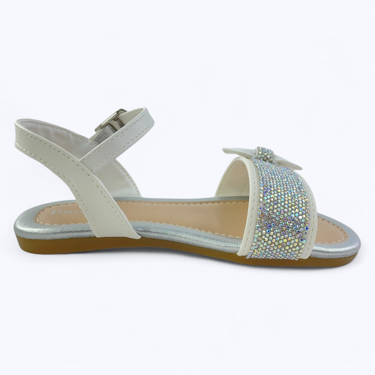 Sandália Infantil Feminina Pampili Mili Com Laço Strass