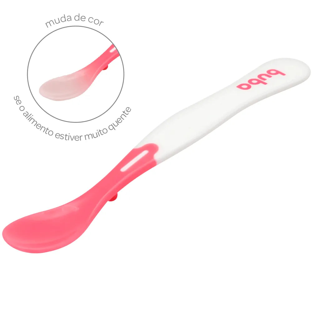 Kit Colher Termossensível Infantil Buba 2 Peças +6 Meses