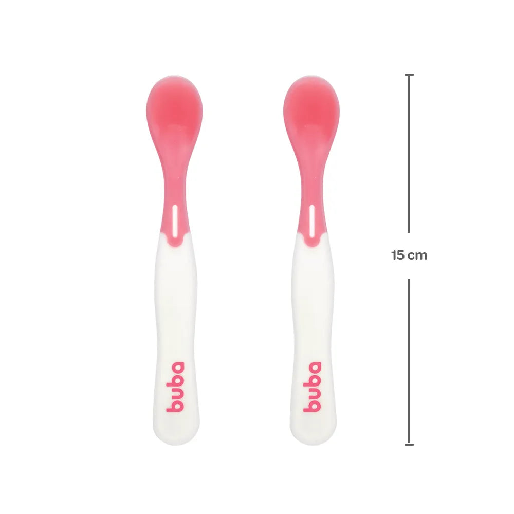 Kit Colher Termossensível Infantil Buba 2 Peças +6 Meses