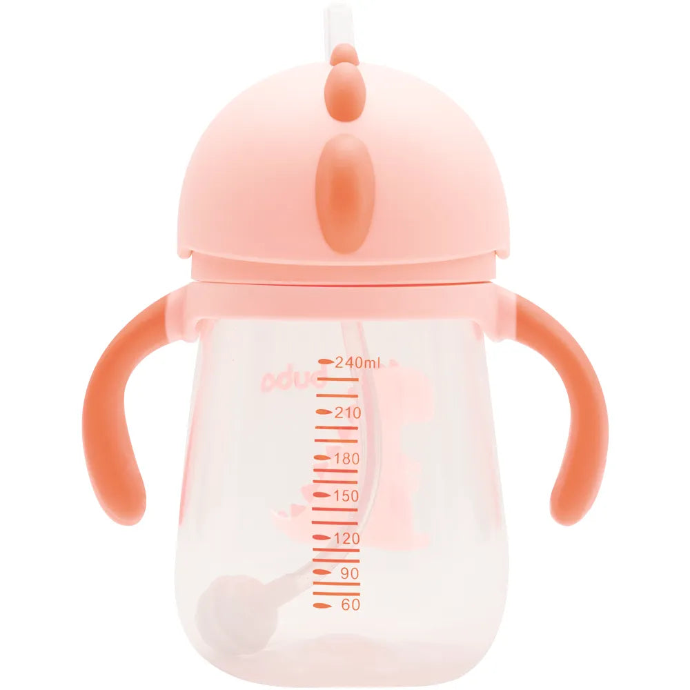 Copo com Alça Removível Dino Rosa – Buba | 240 ml | BPA Free
