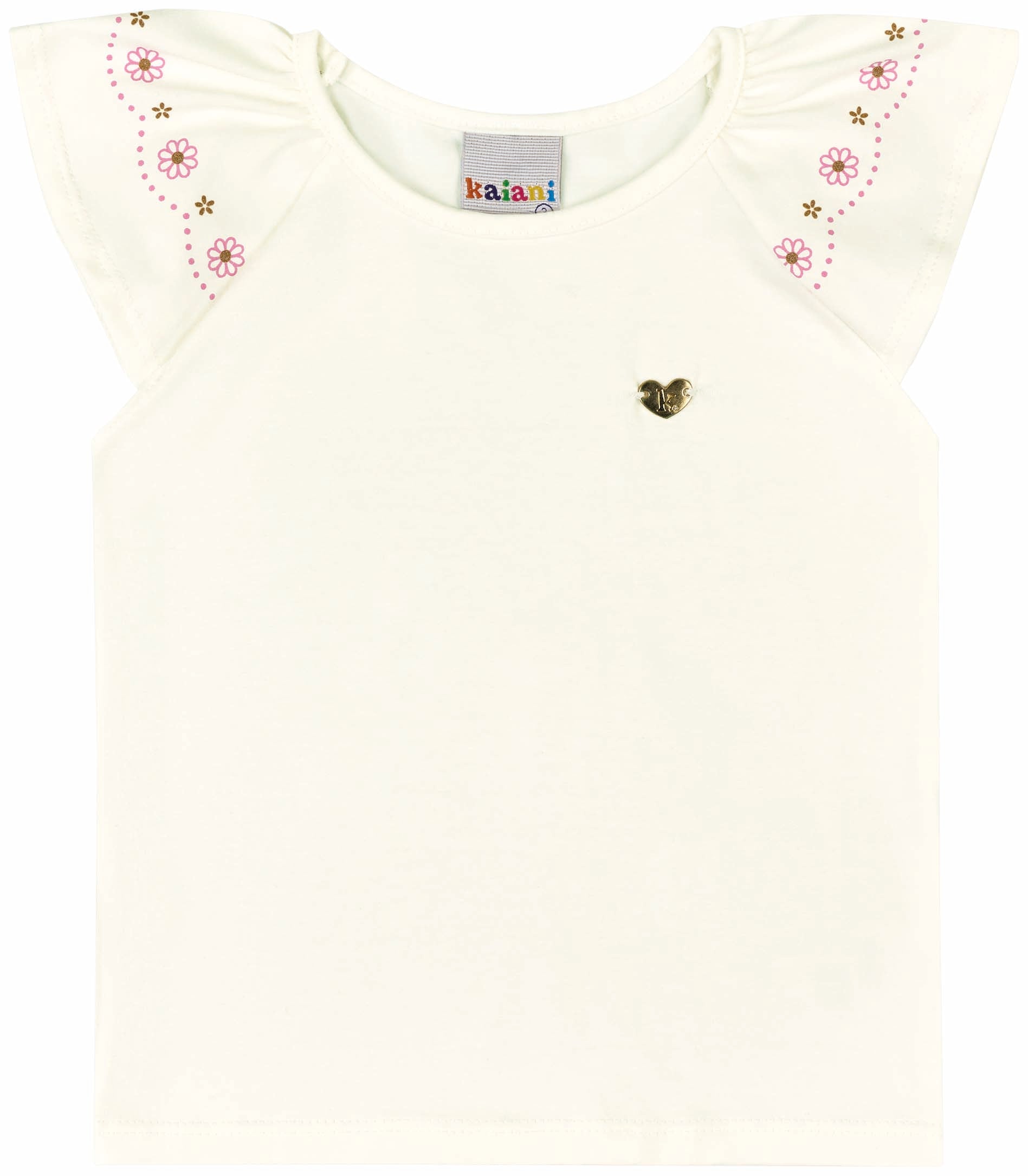 Blusa Infantil Feminina Kaiani Florzinhas – Conforto e Delicadeza para o Dia a Dia